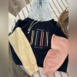 Burn boot camp color block sweater